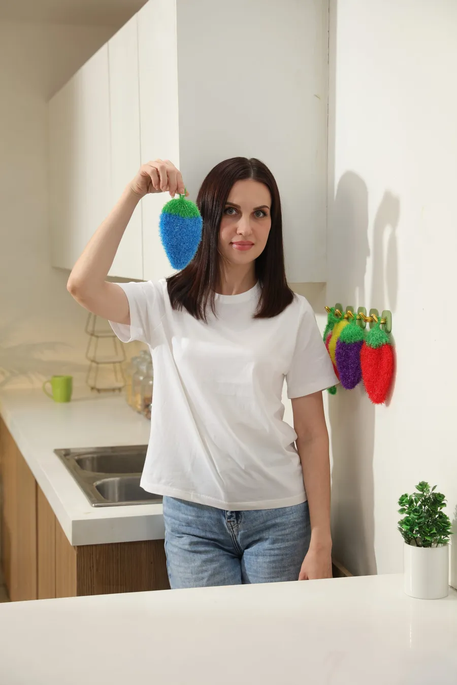 Blueberry Dish Scrubbie | Cute Fruit Crocheted Scrubber