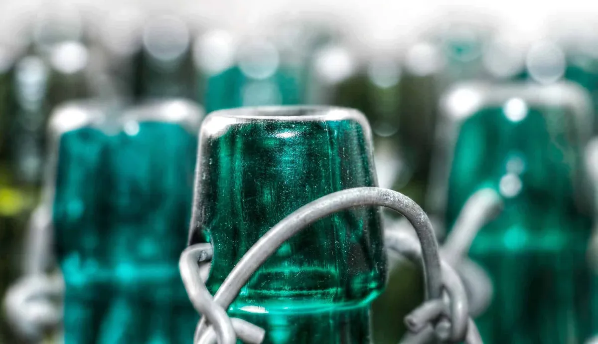 clean flip-top bottles