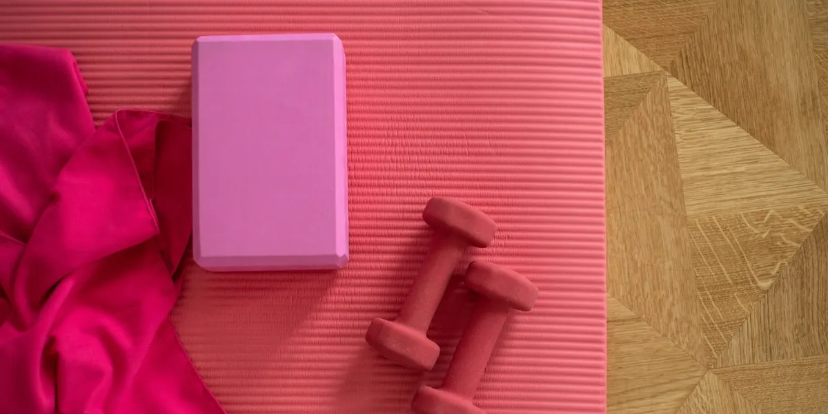 pink exercise mat